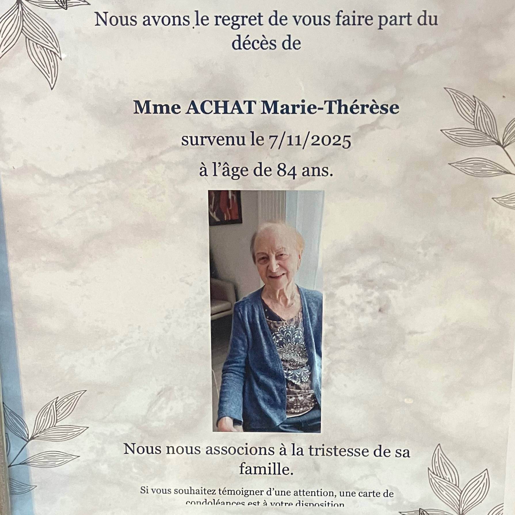 Photo de Marie- Thérèse ACHAT